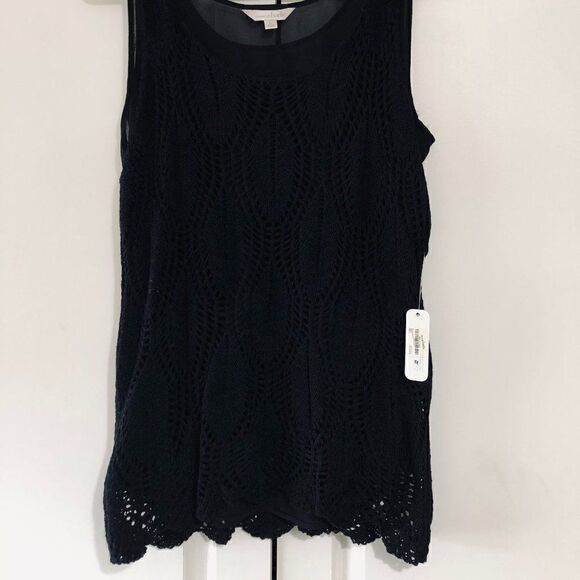 NWT: Charming Charlie Black Knit Top - Picture 2 of 9